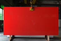 matériaux rouges purs machinés artificiels de partie supérieure du comptoir de cuisine de pierre de quartz d'épaisseur de 30mm