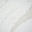 Quartz blanc poli en pierre machiné du quartz 3200*1800 Calacatta