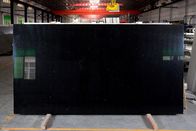 3200*1800MM Crystal Black Glass Quartz Stone avec le panneau de mur de partie supérieure du comptoir
