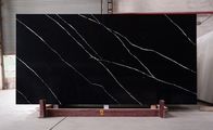 plans de travail 12mm noirs de cuisine de quartz de Calacatta de dalles de partie supérieure du comptoir de quartz de 8mm