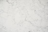 Partie supérieure du comptoir en pierre de cuisine de quartz artificiel blanc de Carrare avec anti-encrassement