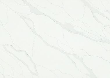 Pierre blanche de quartz de Kichentop de salle de bains, pierre de quartz machinée anti par glissement