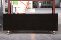 Carrelage artificiel de noir de pierre de quartz de grande dalle extérieure solide pour des partie supérieure du comptoir