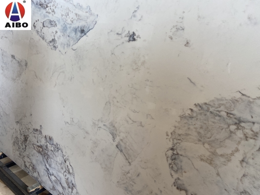 Pierre artificielle de quartz Crystal Extra White Marble Stone de nouveau venu de quartz de Calacatta de porcelaine artificielle blanche de dalles