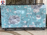 Marbre de marbre de luxe bleu de décoration intérieure regardant le mur en pierre de Backgroud de partie supérieure du comptoir de quartz
