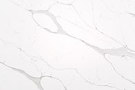 Pierre blanche solide de quartz de Calacatta pour des matériaux de construction de partie supérieure du comptoir