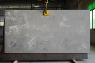 Les plans de travail de marbre de Grey Quartz Stone Kitchen Island garnissent en cuir extérieur