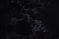 panneaux de mur en pierre artificiels noirs de quartz d'épaisseur de 10mm synthétiques