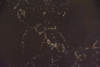 Couleur artificielle extérieure solide de noir de pierre de quartz de partie supérieure du comptoir de cuisine