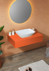 Éraflure en pierre de dalle de quartz orange pur résistante pour le matériel de décoration
