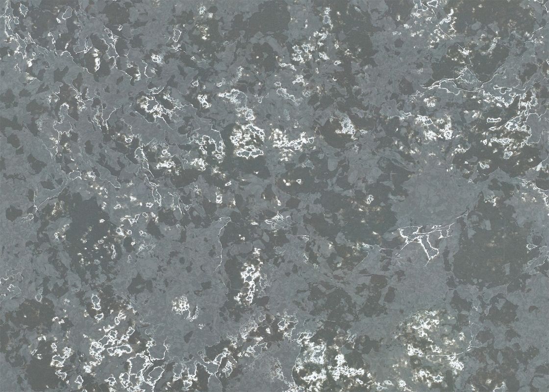 Style artificiel de haut de ténacité de quartz de pierre d'étincelle plan de travail gris gris de quartz